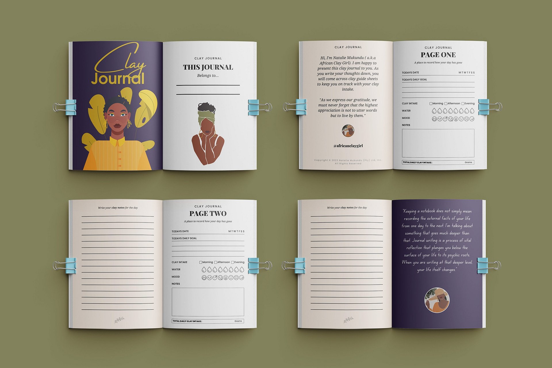 Clay Journal for Women - 3 - Digital Daily Journal product image (1)