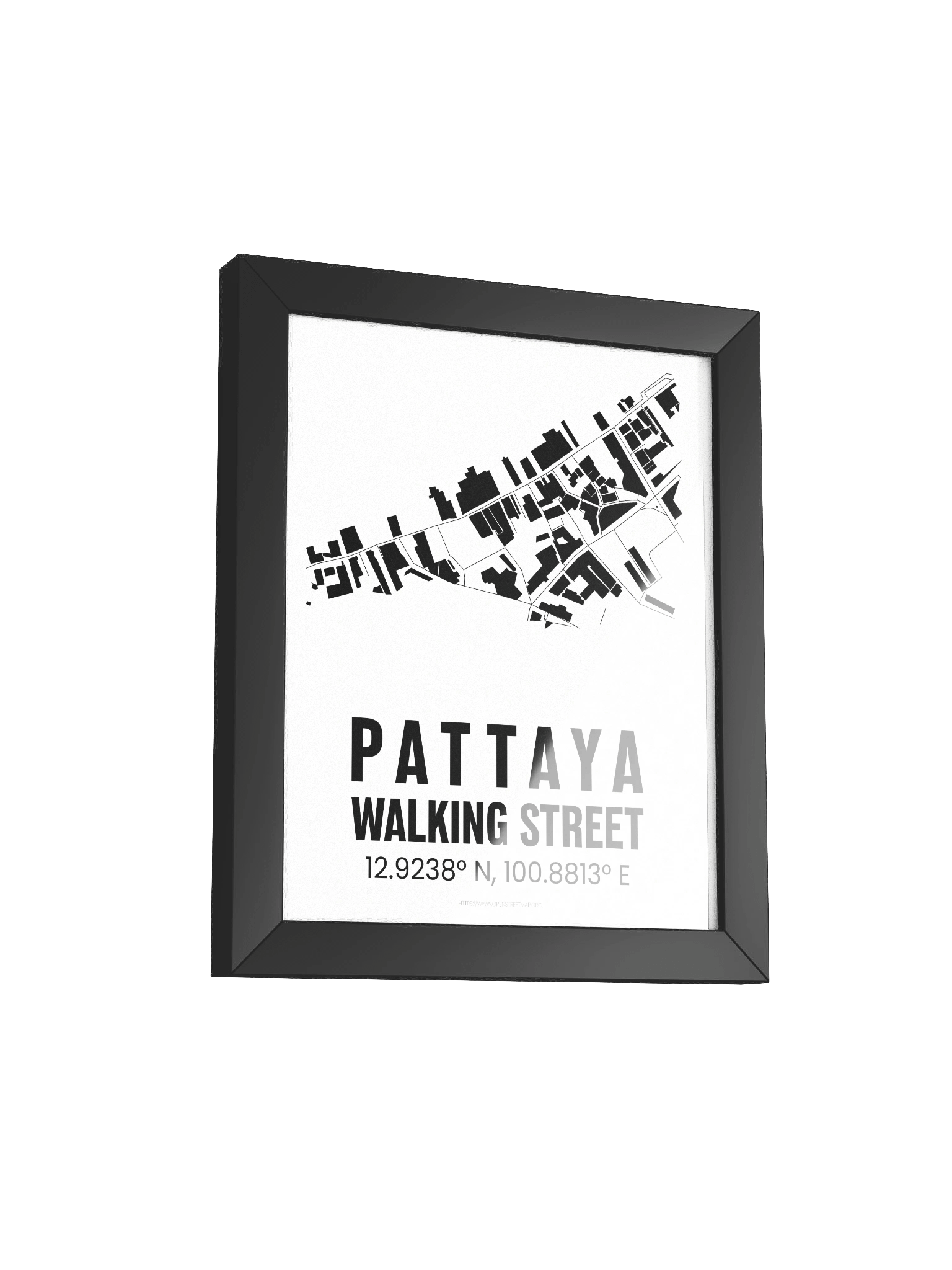 Pattaya Walking Street Map White product image (2)
