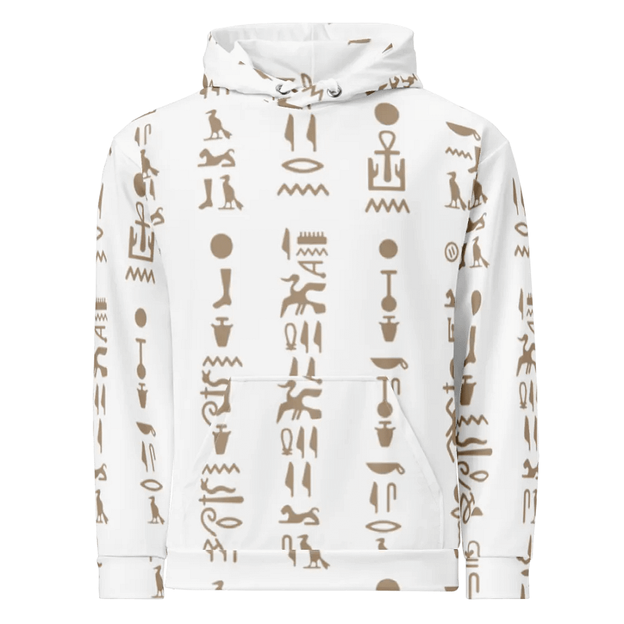 Isis White Hieroglyphs Unisex Hoodie product image (1)