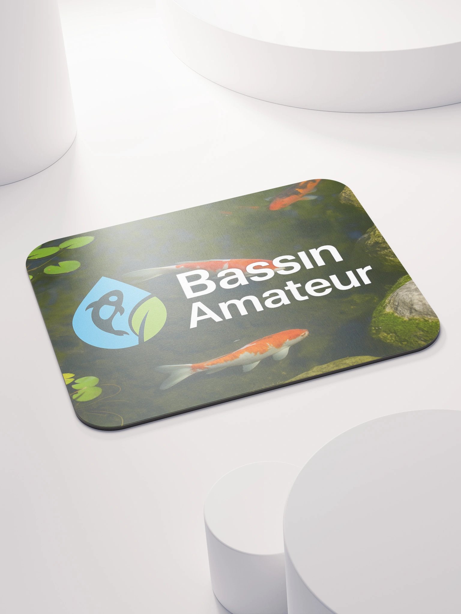 Tapis de souris Bassin Amateur – Design carpe koï & bassin de jardin product image (4)
