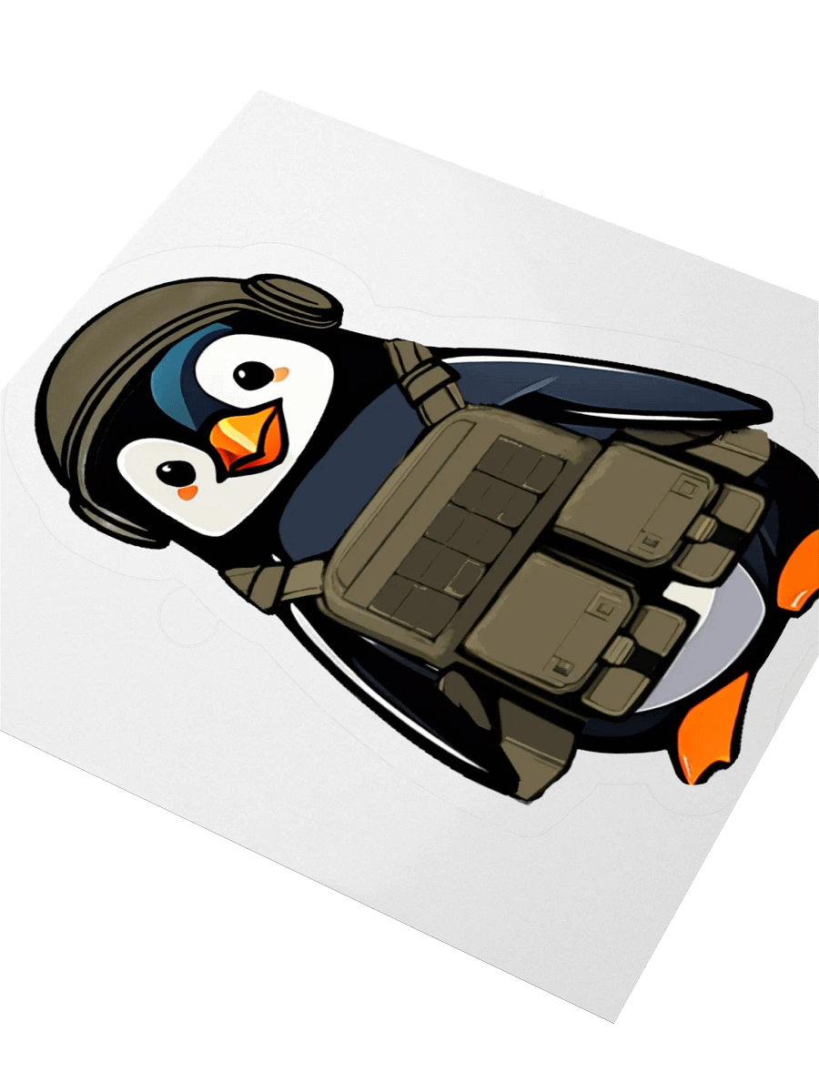 Tactical Penguin Kiss Cut Stickers product image (3)