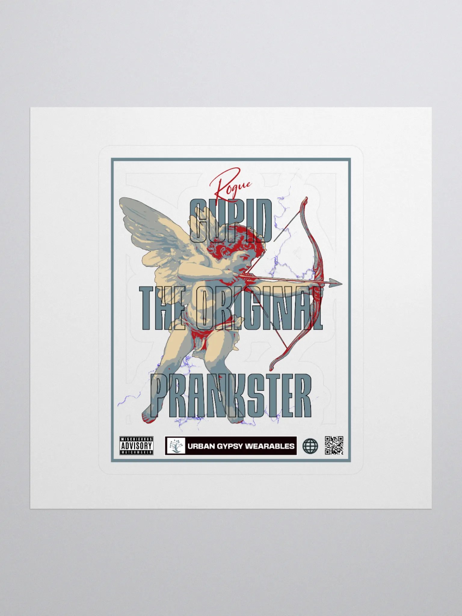 Cupid's Mischief Kiss Cut Sticker product image (1)