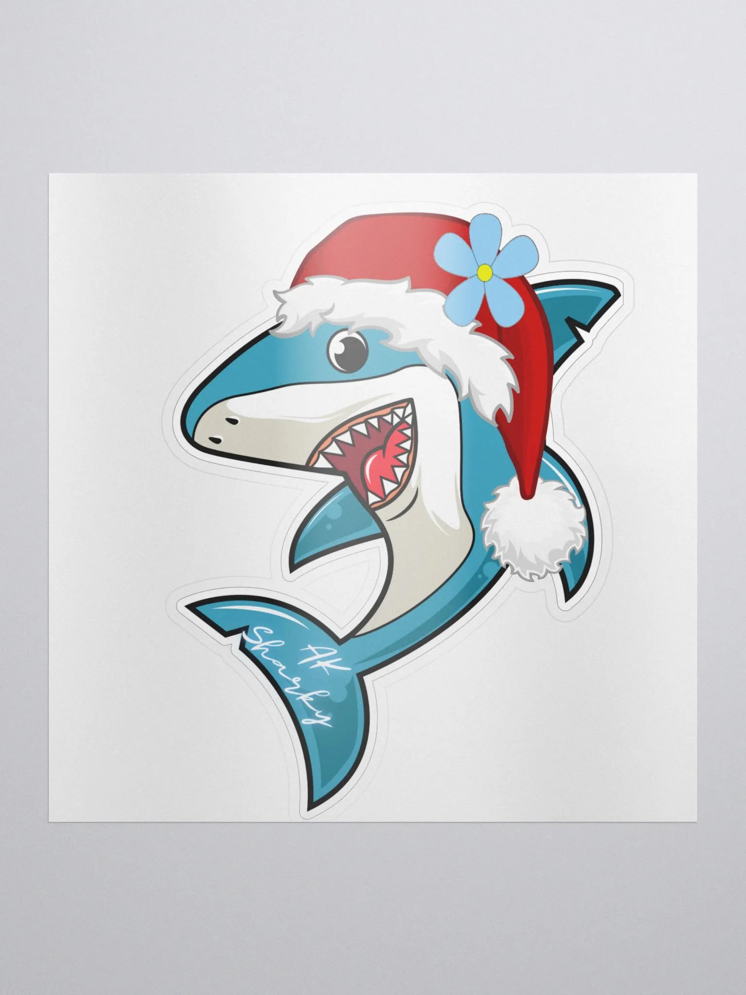 Christmas Sharky Kiss Cut Stickers product image (1)