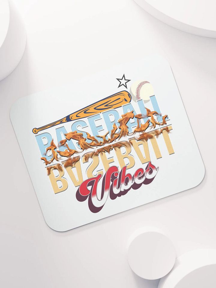 Baseball Flaming Vibes Mouse Pad product image (2)