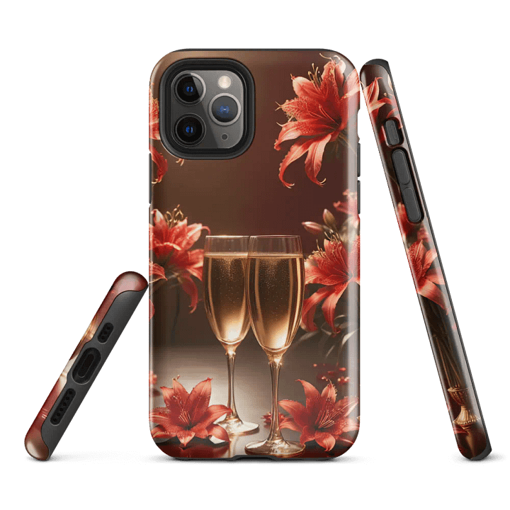 Champagne Celebration iPhone Tough Case - Floral Elegance product image (2)
