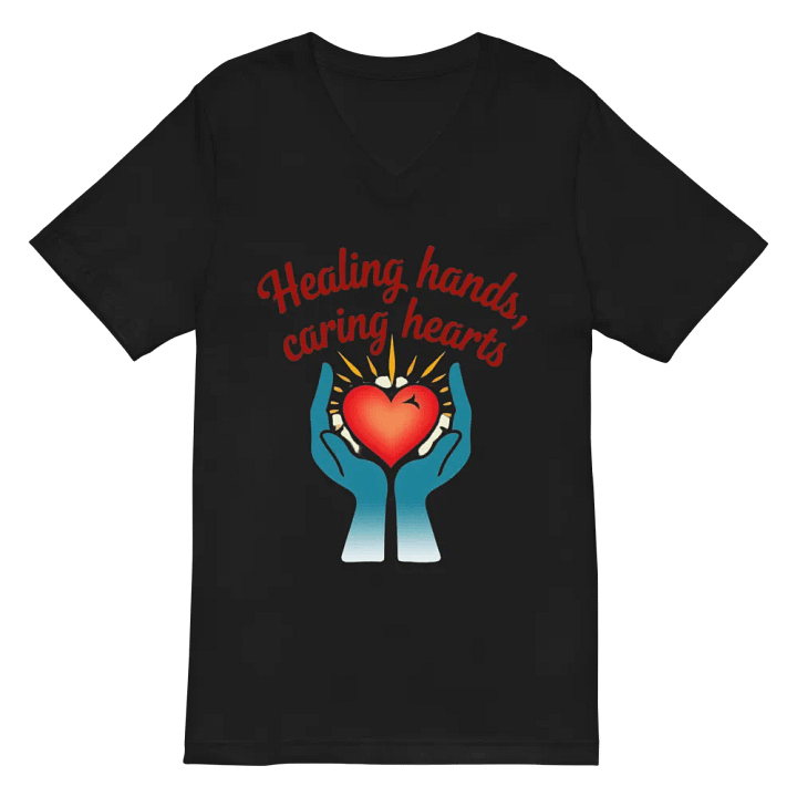 Healing Hands, Caring Hearts V-Neck Tee product image (3)