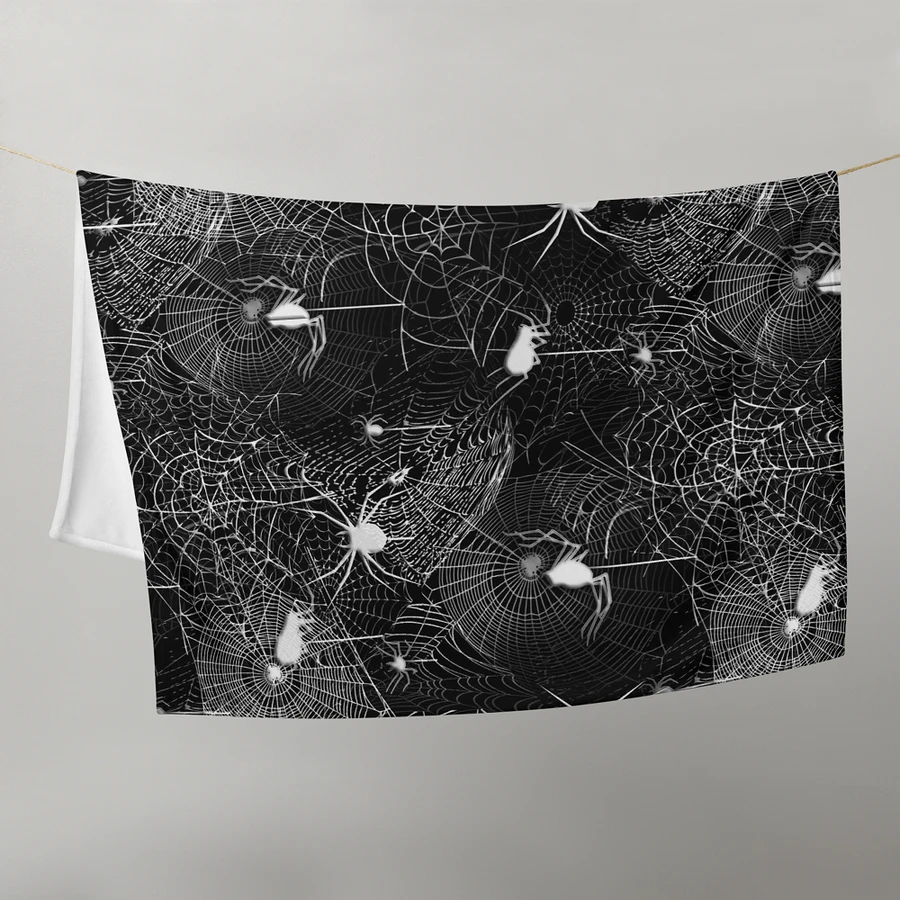 Black and White Spider Webs Throw Blanket product image (21)