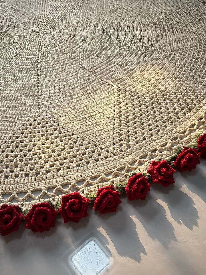 FREE Crochet Rose Flower Blanket Pattern PDF 🌹 product image (2)
