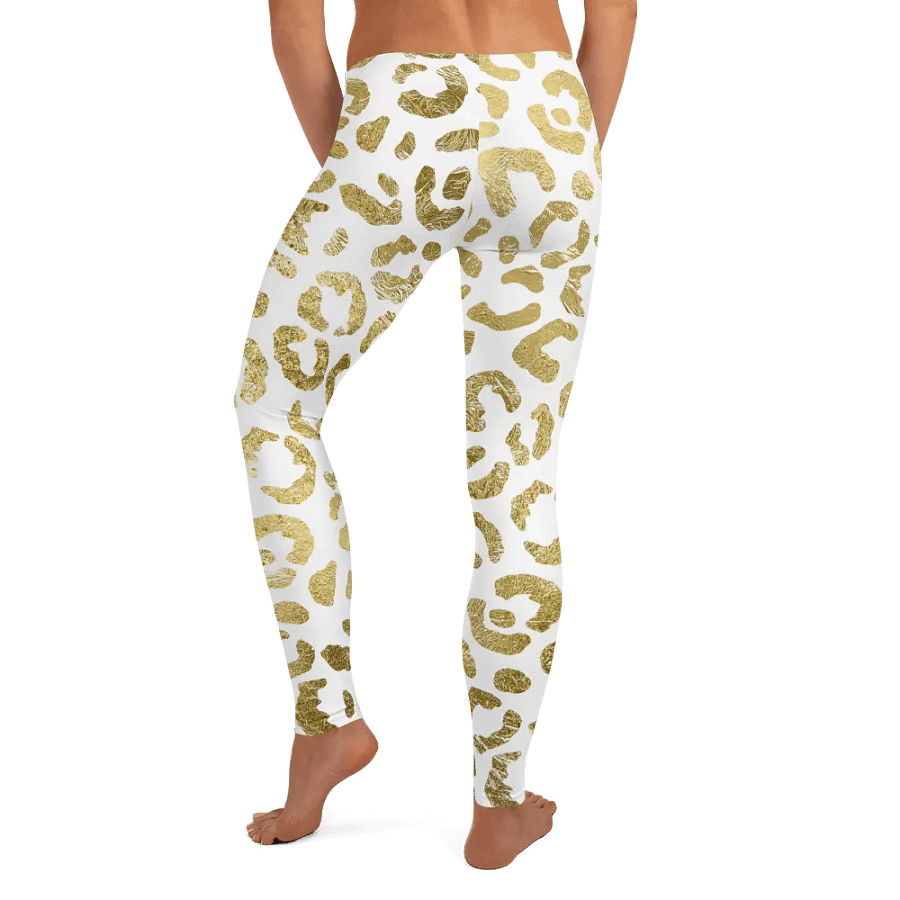 White and Gold Leopard Overlay Print Leggings – Elegant, Bold & Ultra-Stylish product image (8)