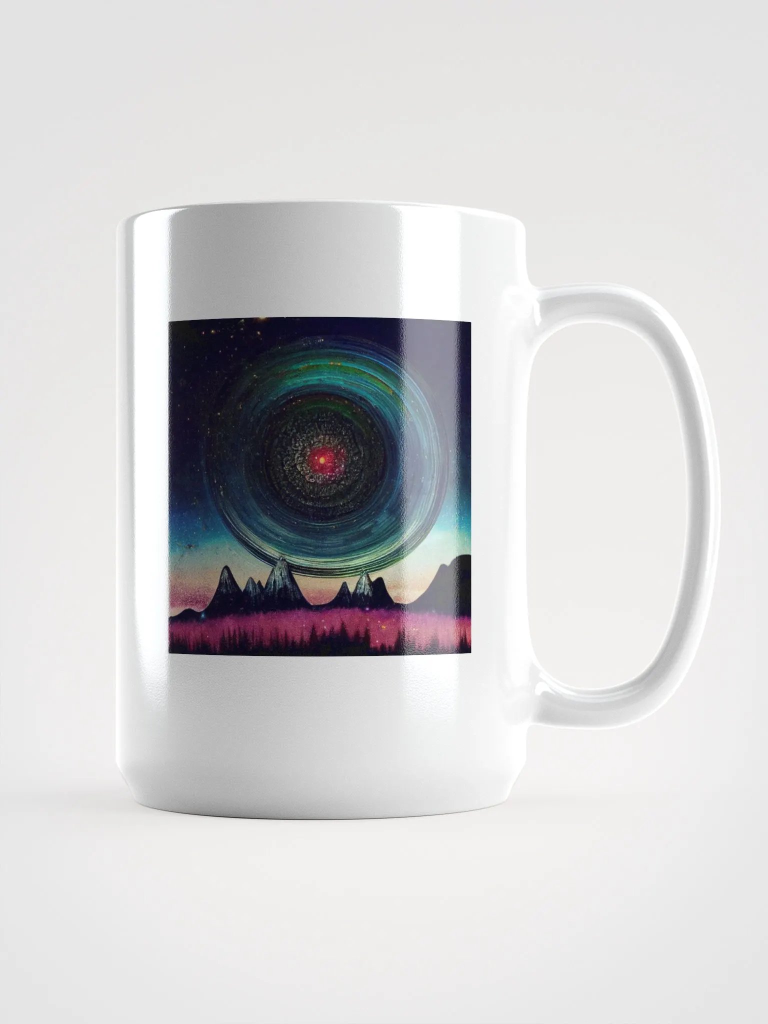 Cosmic Vortex White Glossy Mug product image (1)