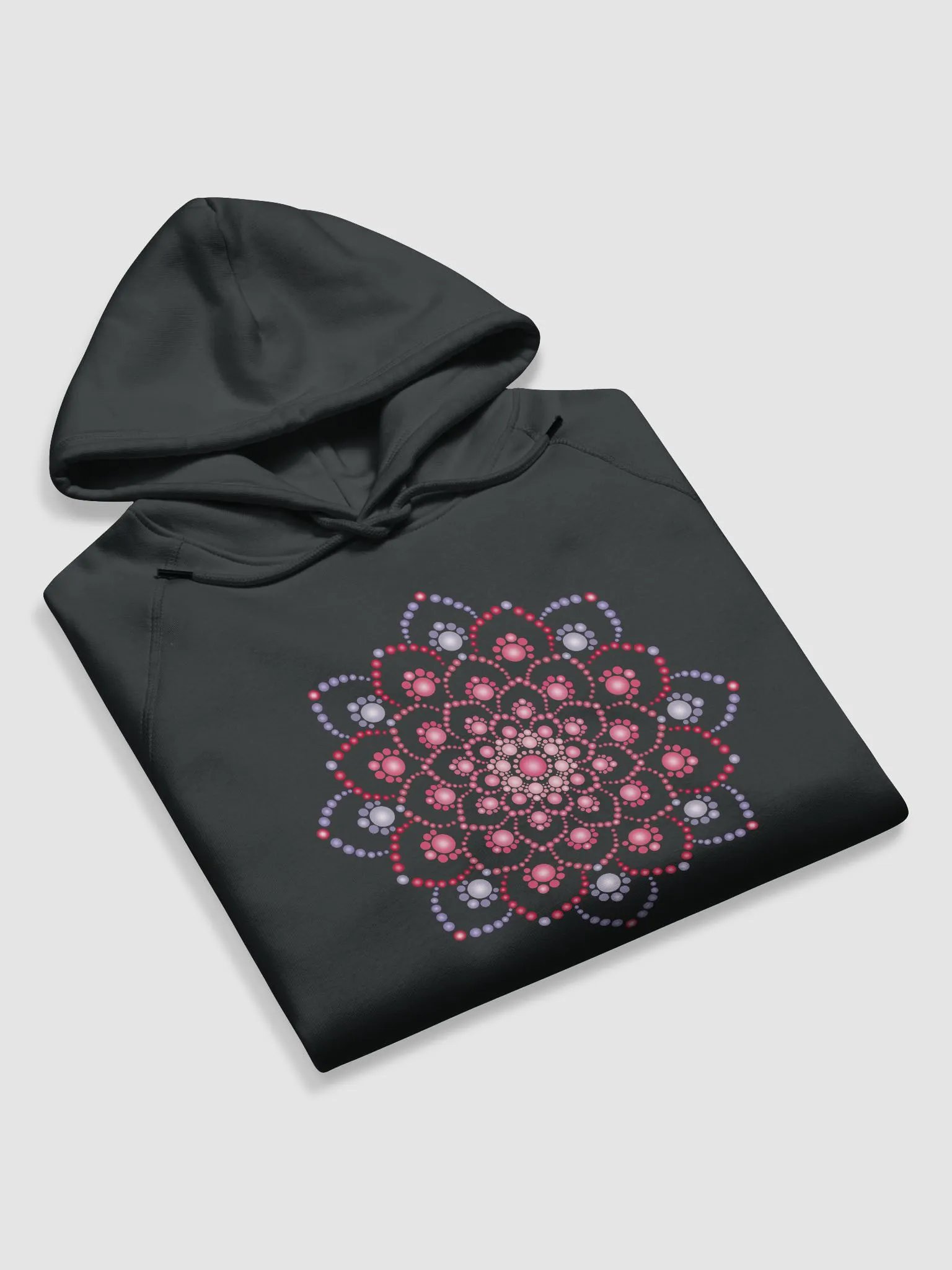 Purple and Pink Dot Mandala Unisex Eco Hoodie product image (5)