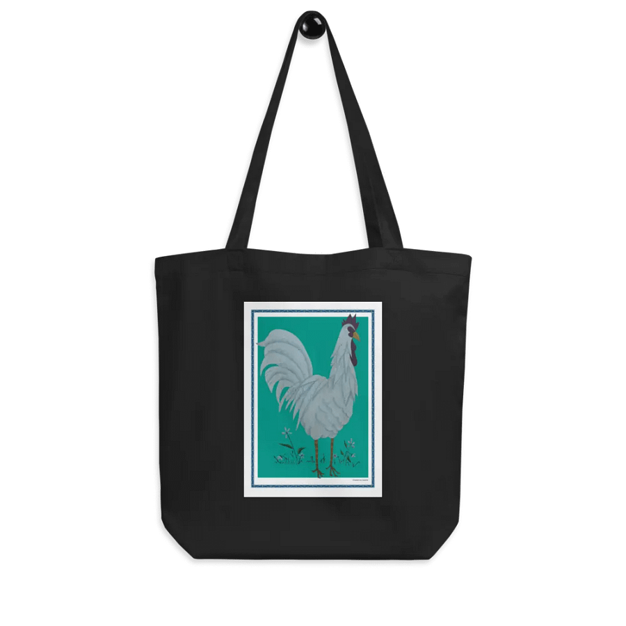 Eco Friendly Tote Bag with Chicken and Green Background product image (8)