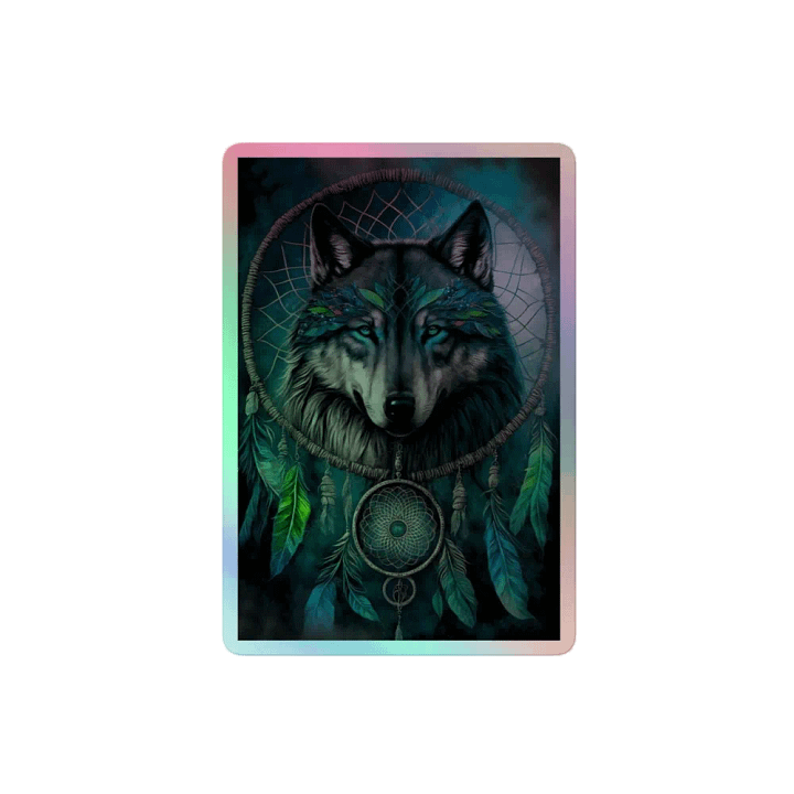The rainbow wolf spirit sticker product image (2)