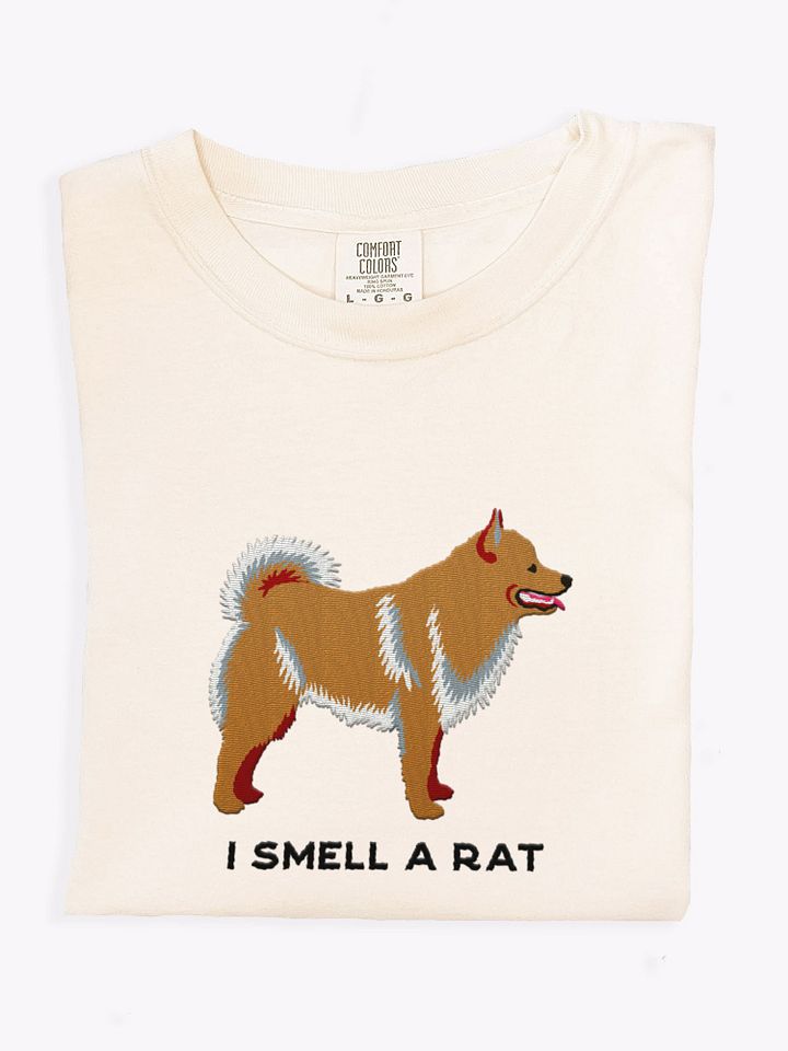 I Smell a Rat T-Shirt(Embroidered) of a Schipperke(Tan) product image (1)