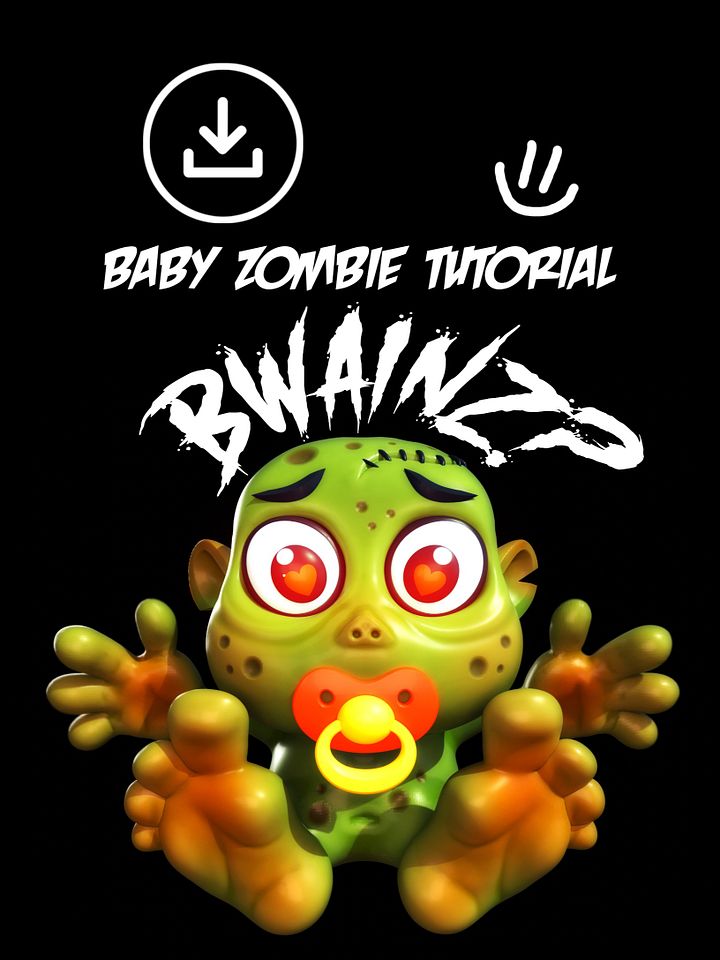 Baby Zombie Tutorial in zBrush product image (1)