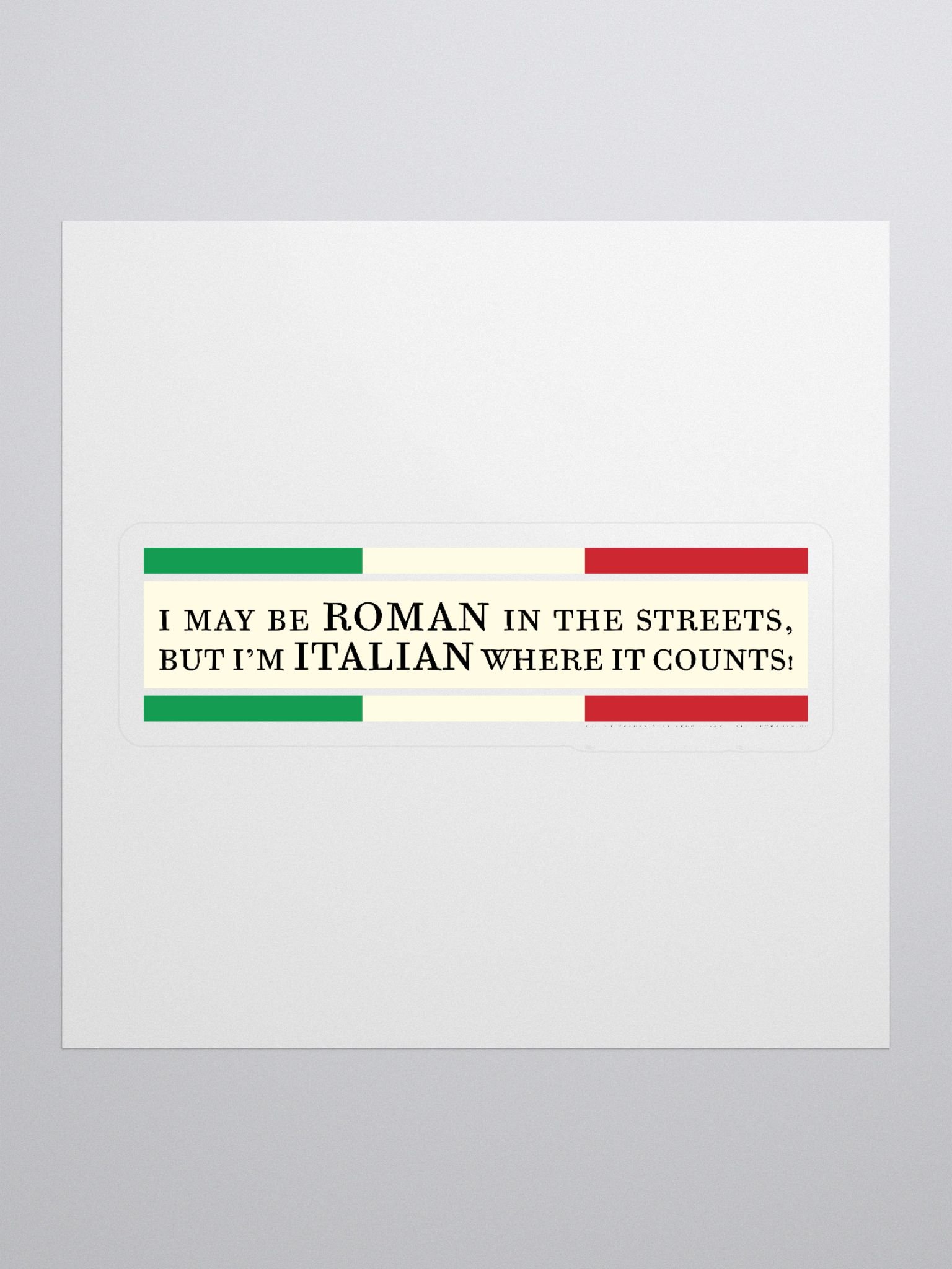 Roman In The Streets, Italian Where It Counts! product image (1)
