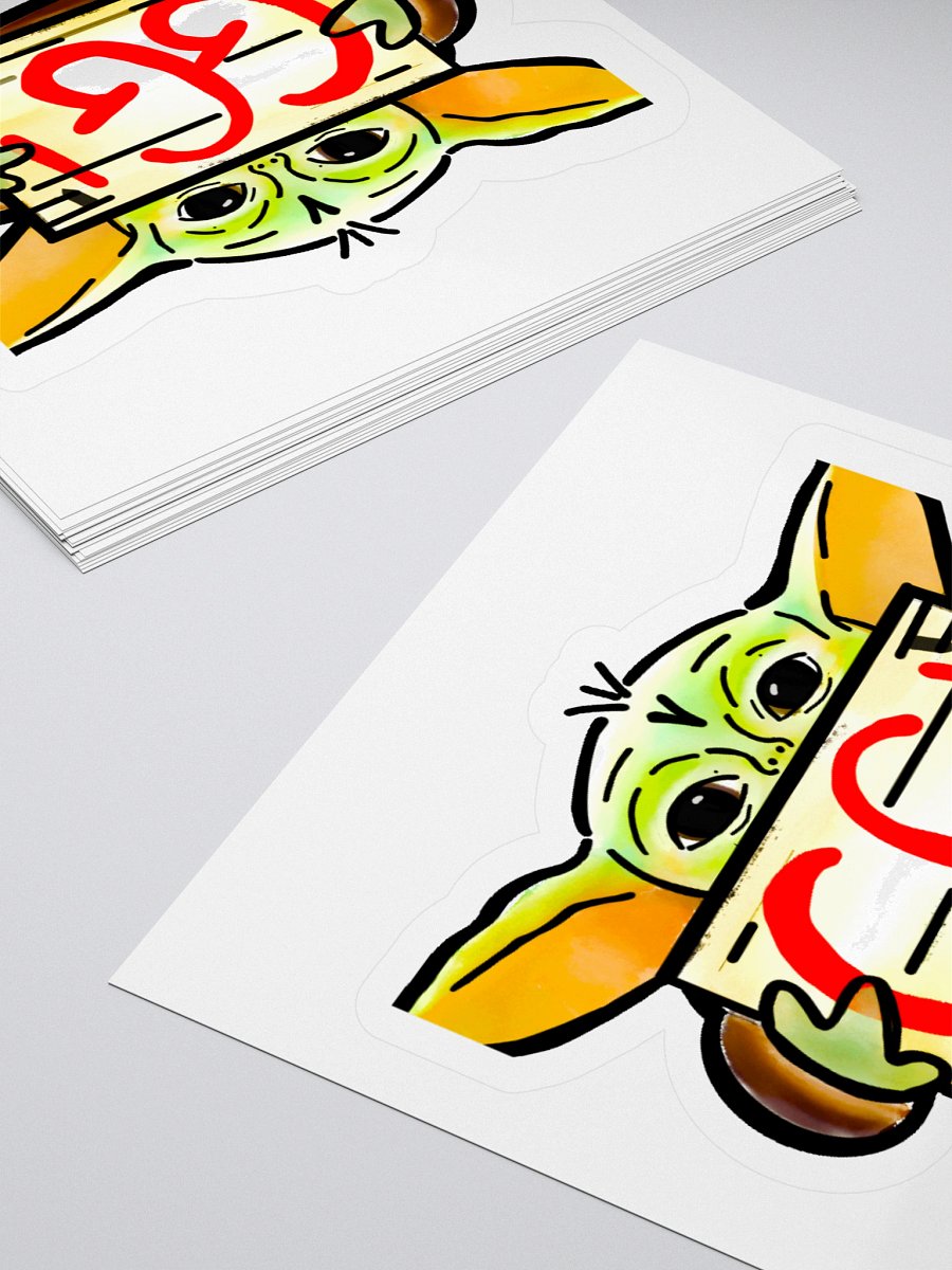 Baby Green Guy Vinyl Stickers (3" x 3") product image (4)