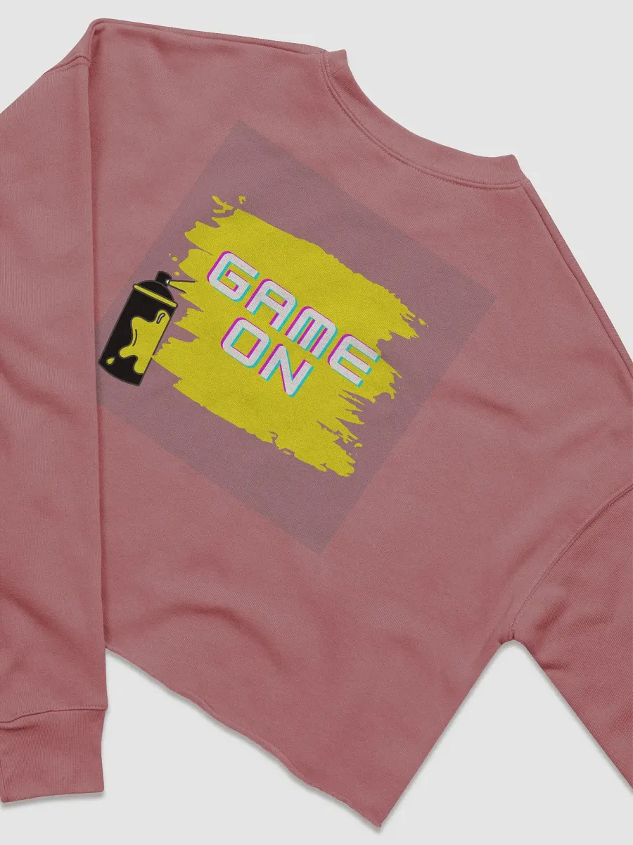 GAME ON warm fleece crop sweatshirt product image (4)