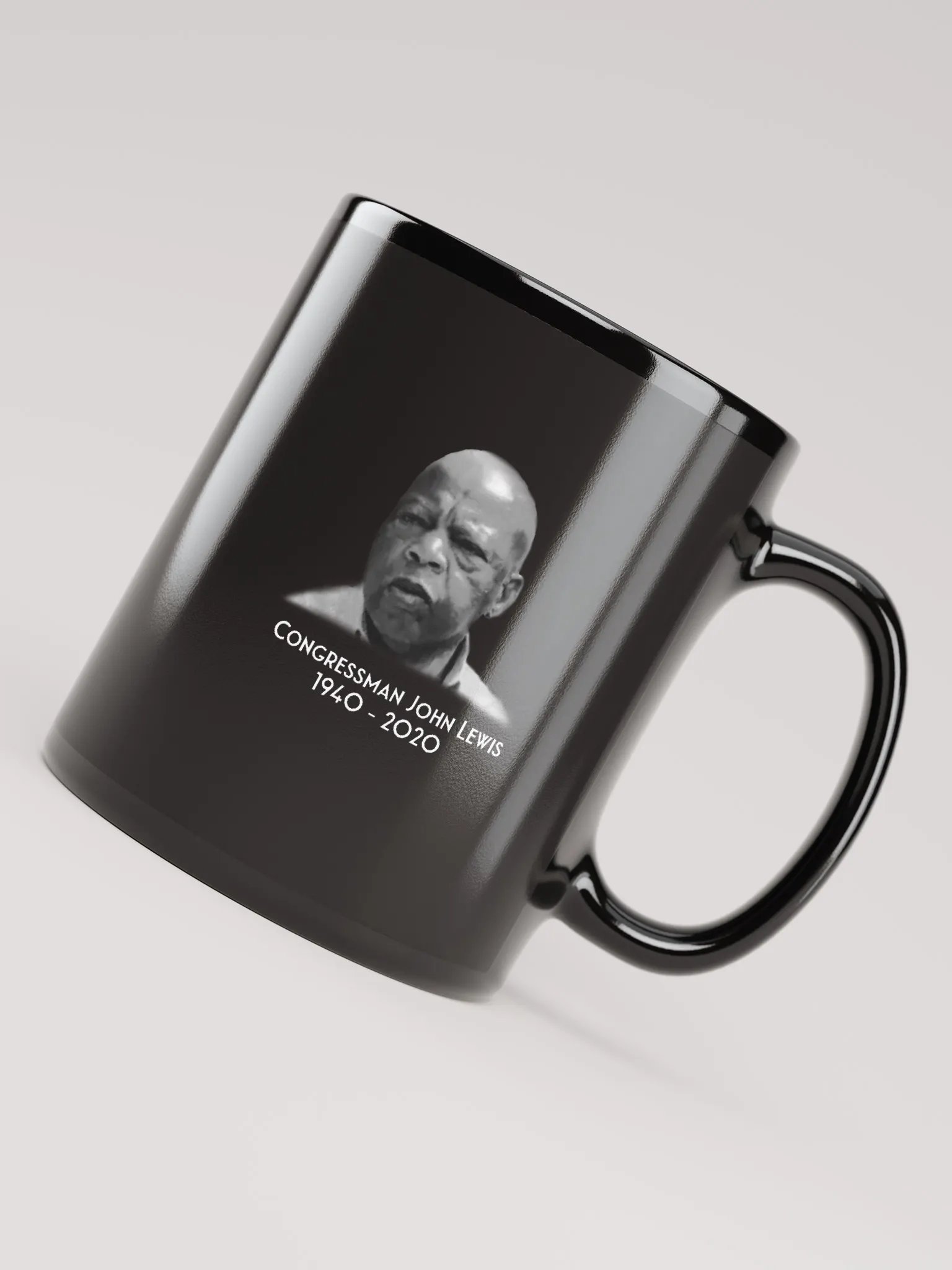 Good Trouble, Black Mug 11 oz, Blue Letters product image (2)