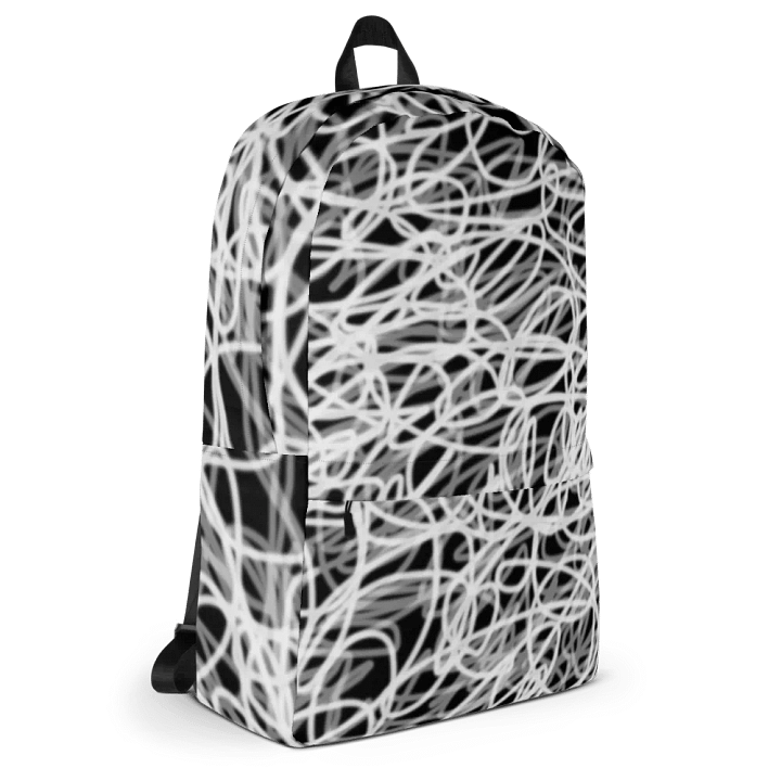 Squiggled zebra backpack product image (1)