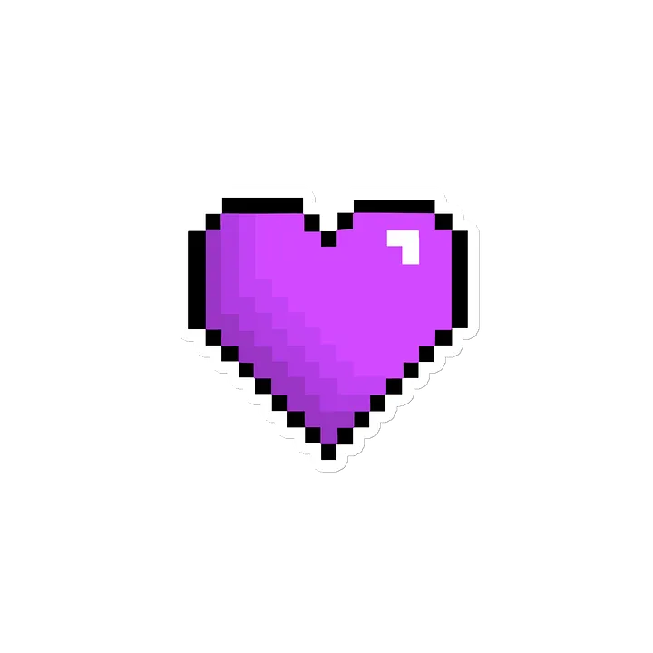 HollyRex Pixel Purple Heart Die-Cut Magnet product image (2)