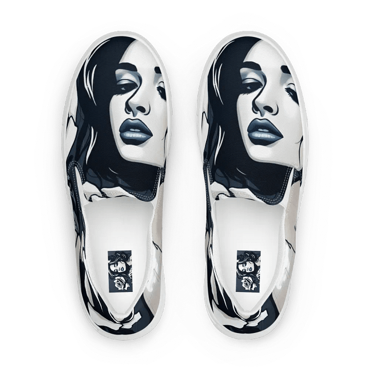 ethereal roses, men't canvas Slip-On shoes product image (1)