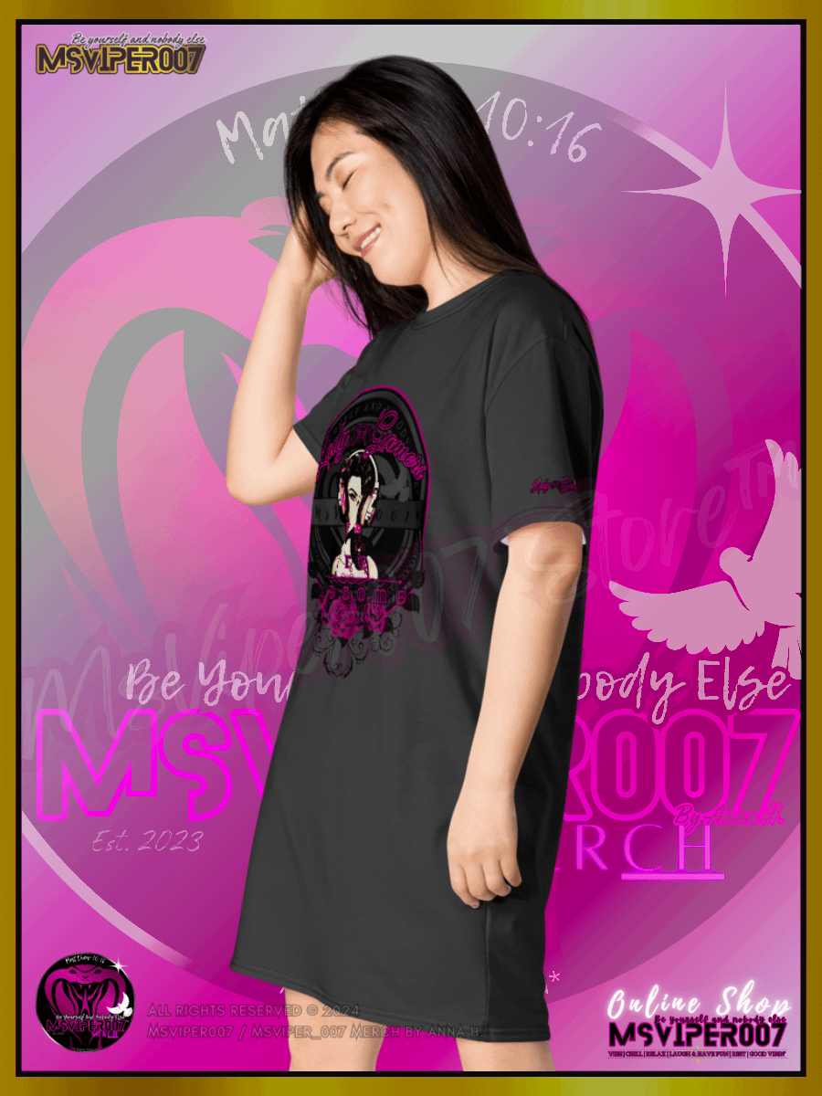 T-Shirt Dress - MsViper007's "Lady Gamers Are Awesome™ | [V3] (eclipse/solid)" T-Shirt Dress product image (4)