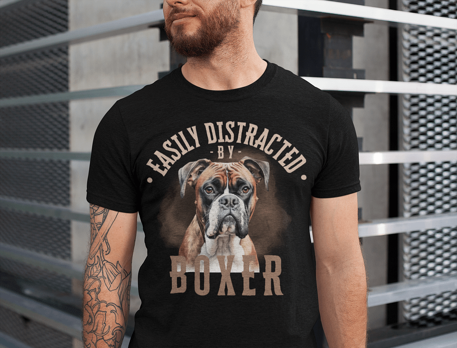 Dark Color Easily Distracted By Boxer Regular Fit T-shirt product image (2)