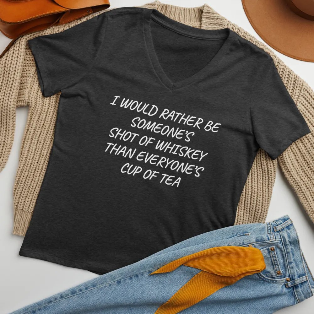 Whiskey Over Tea Women's V-Neck Tee product image (7)
