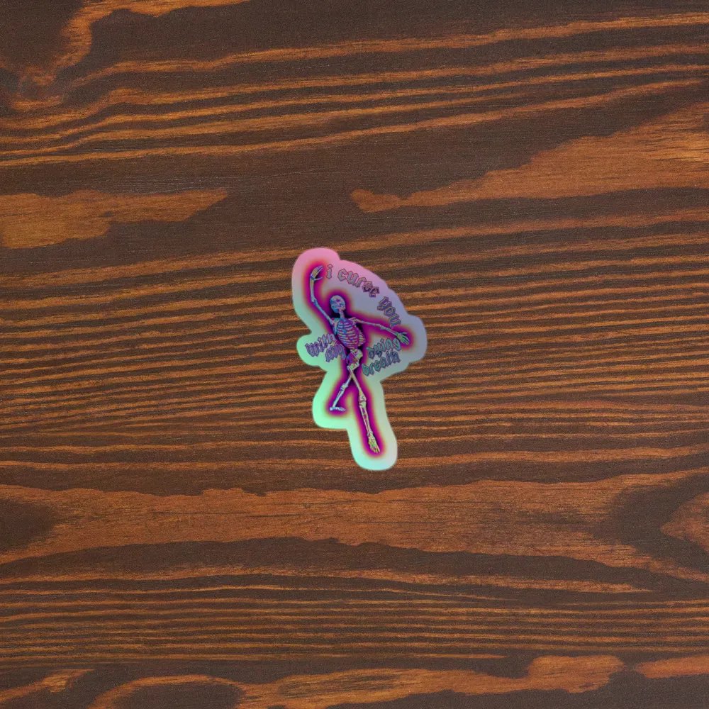 I Curse You Holographic Sticker product image (5)