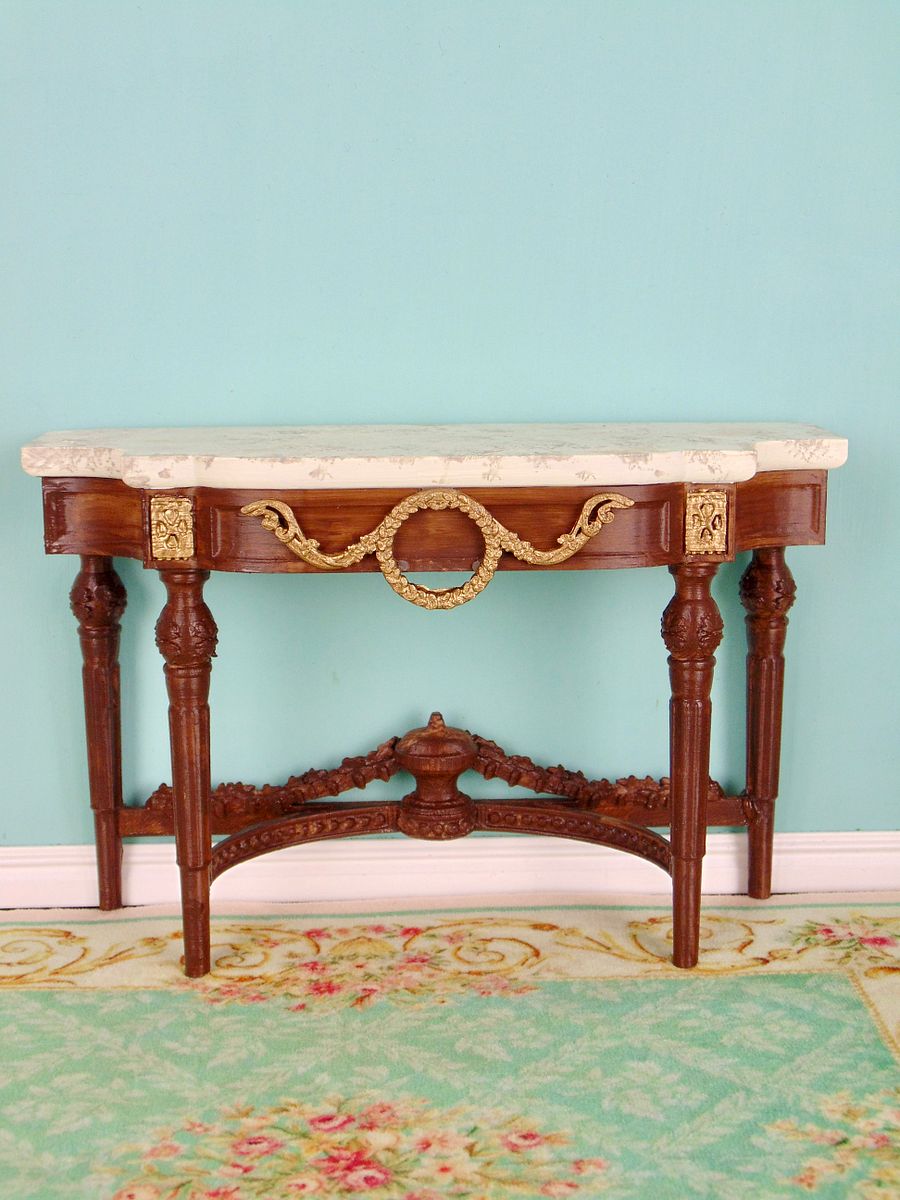 1:6 scale console table for 12” fashion dolls MAHOGANY color product image (3)