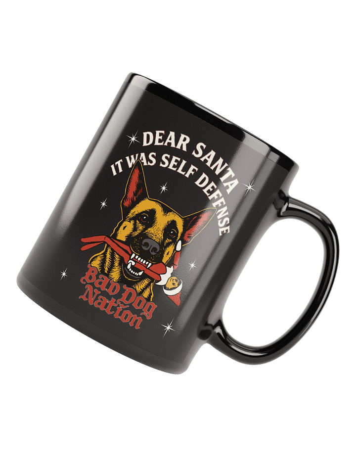 Dear Santa - Black ceramic mug product image (1)