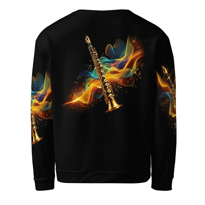 Golden Clarinet Musical Instrument - All-Over Unisex Sweatshirt #19 product image (2)