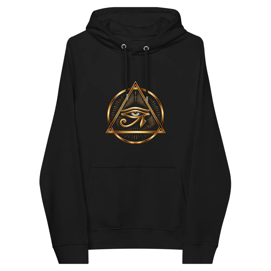 [Eye of Horus] - Unisex Eco Raglan Hoodie product image (5)