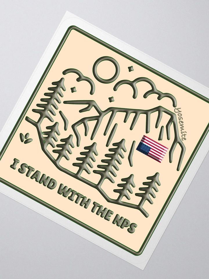 Yosemite Flag I Stand With NPS Alt National Parks Sticker 3 SIZES! Kiss Cut Vinyl Decal product image (5)