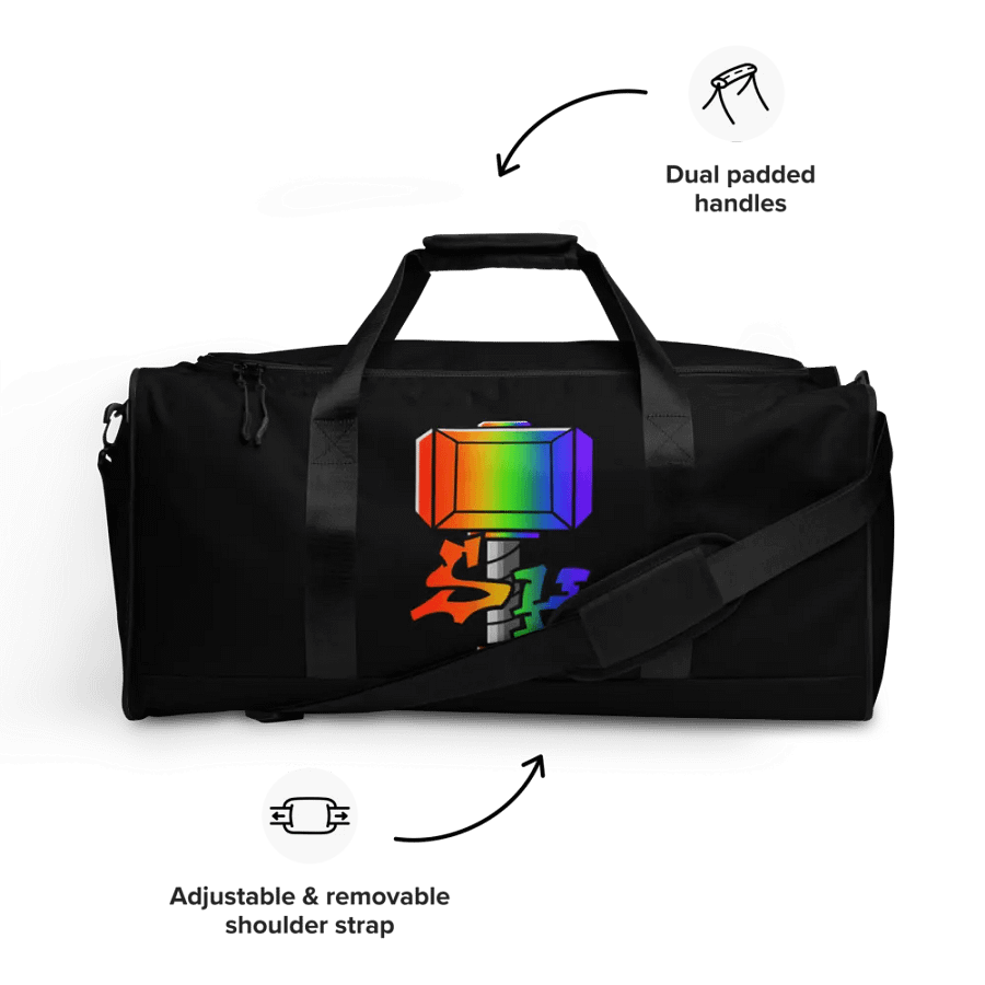 Vibrant Fragmented Rainbow Duffle Bag product image (9)