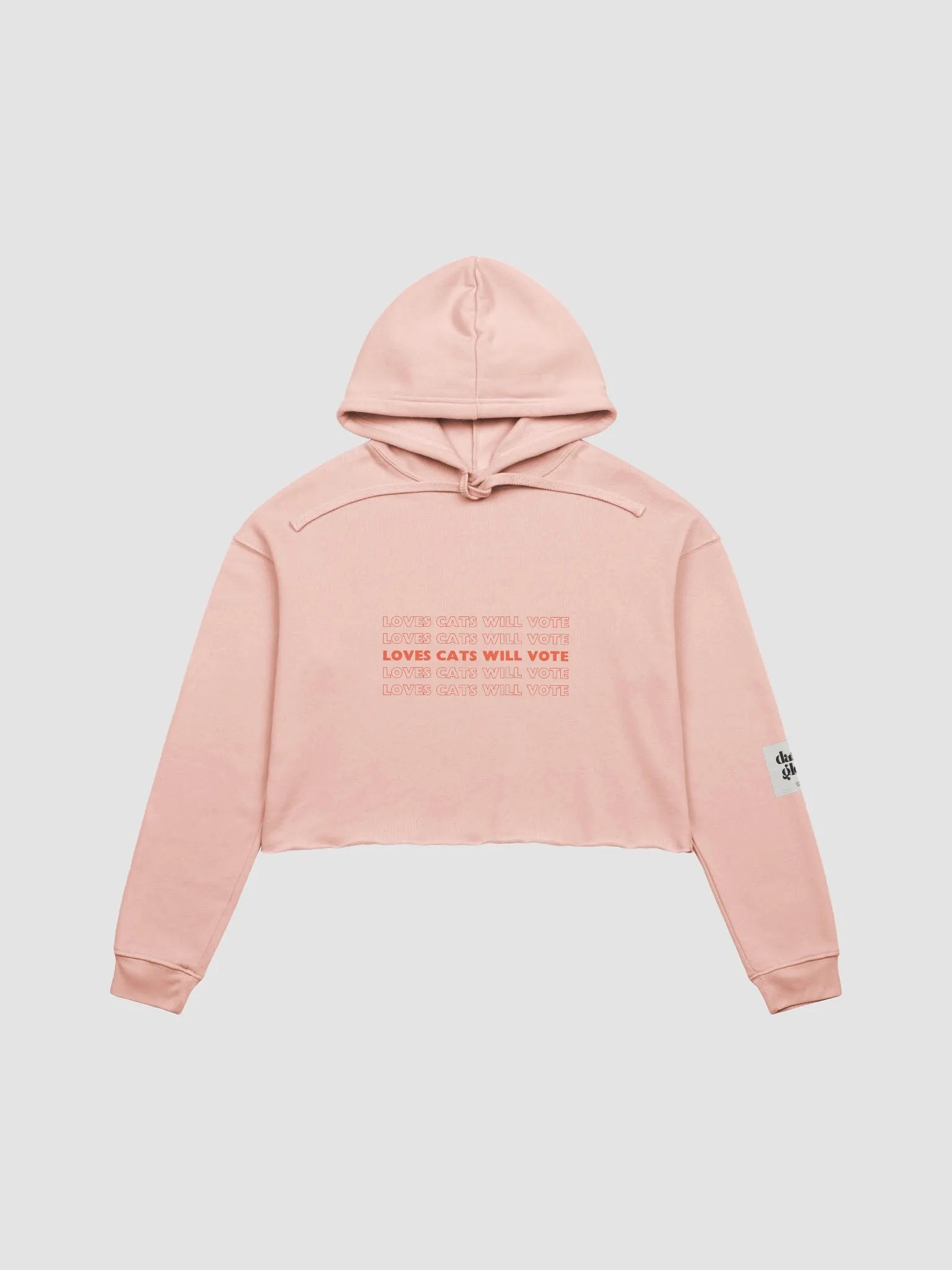 Loves Cats Will Vote Cropped Hoodie product image (1)