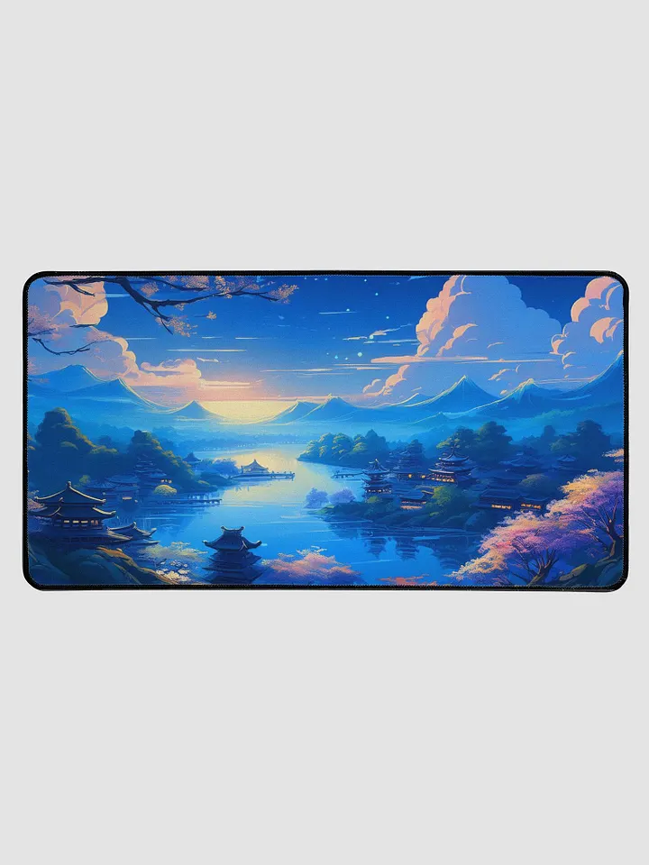 Azure Blossom Large Desk mat (15.5 x 31.5) product image (2)