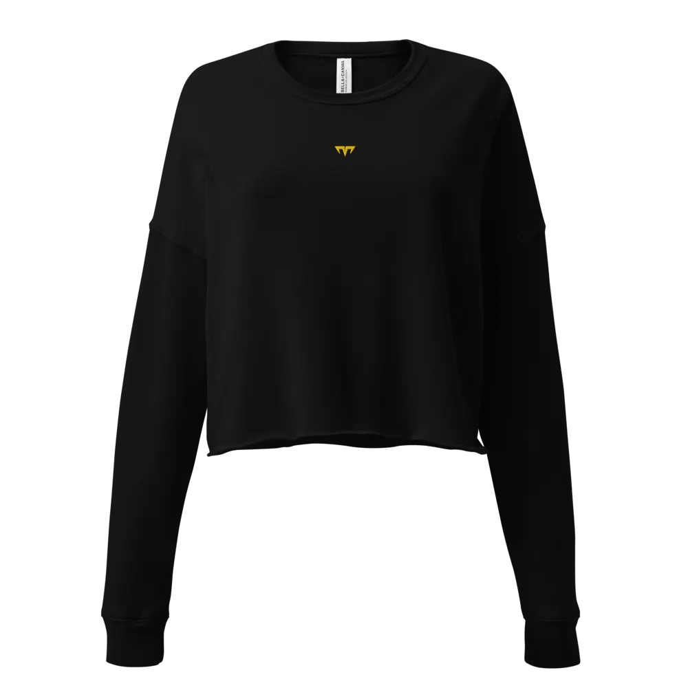 Women's Casualwear - Crop Top Long Sleeves - Embroidered Gold Logo product image (1)