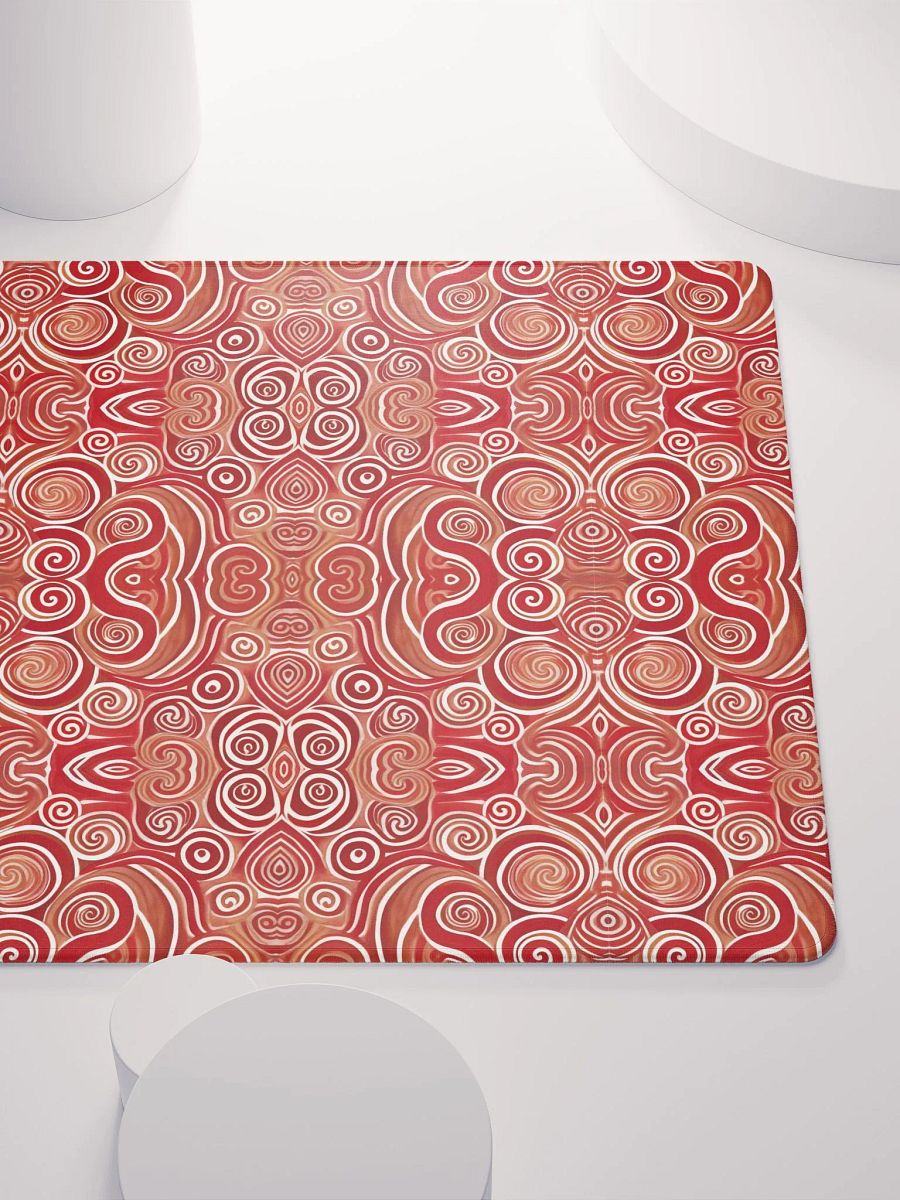 Funky Cherry Liquid Swirls Tie-Dye Gaming Mouse Pad product image (6)