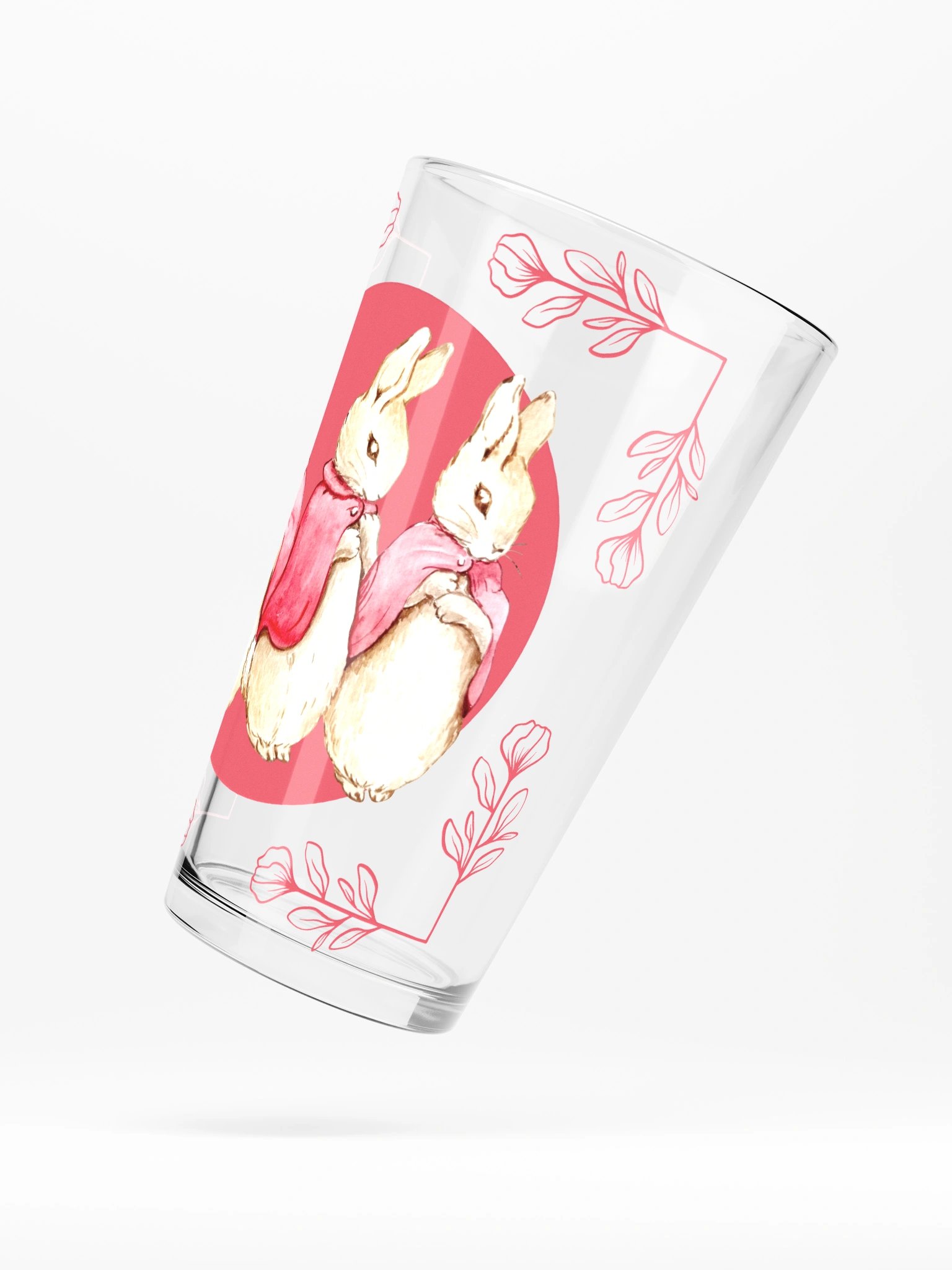 Rabbit Red Cloak Watercolor Pint Glass product image (5)