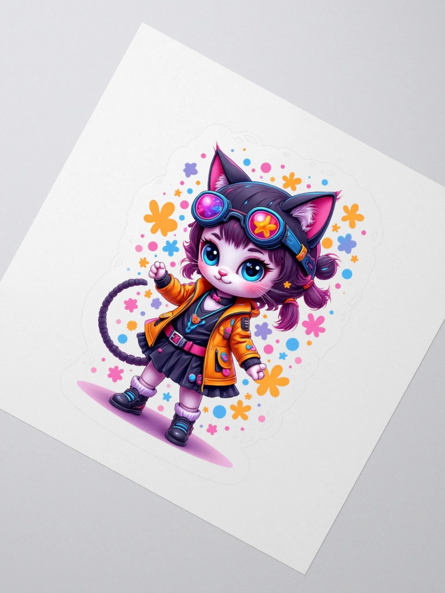 Gadget Kitty Kiss Cut Stickers product image (4)