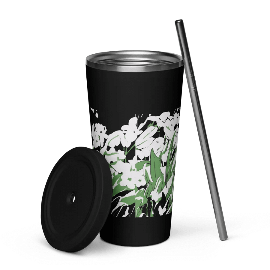 Garden Insulated Tumbler with Straw product image (5)