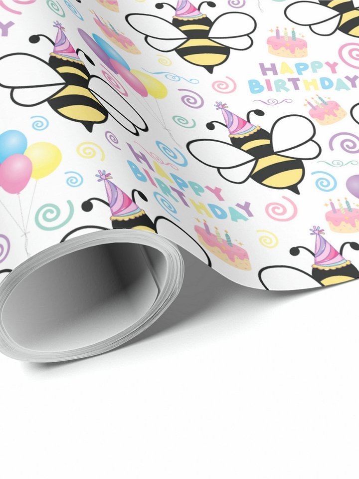 Honey Bee Birthday Wrapping Paper product image (1)
