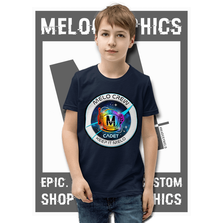 #MeloCrew Badge: Cadet - Basic Youth T-Shirt | #MadeByMELO product image (1)