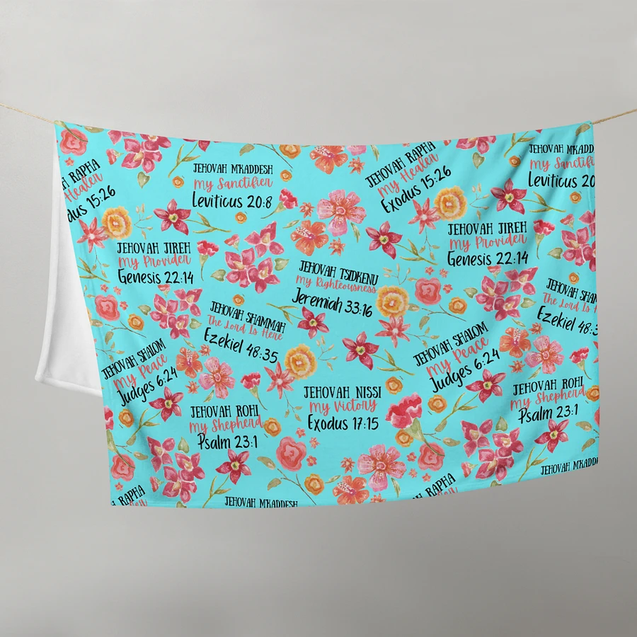 Teal Floral Names Of God Blanket product image (9)