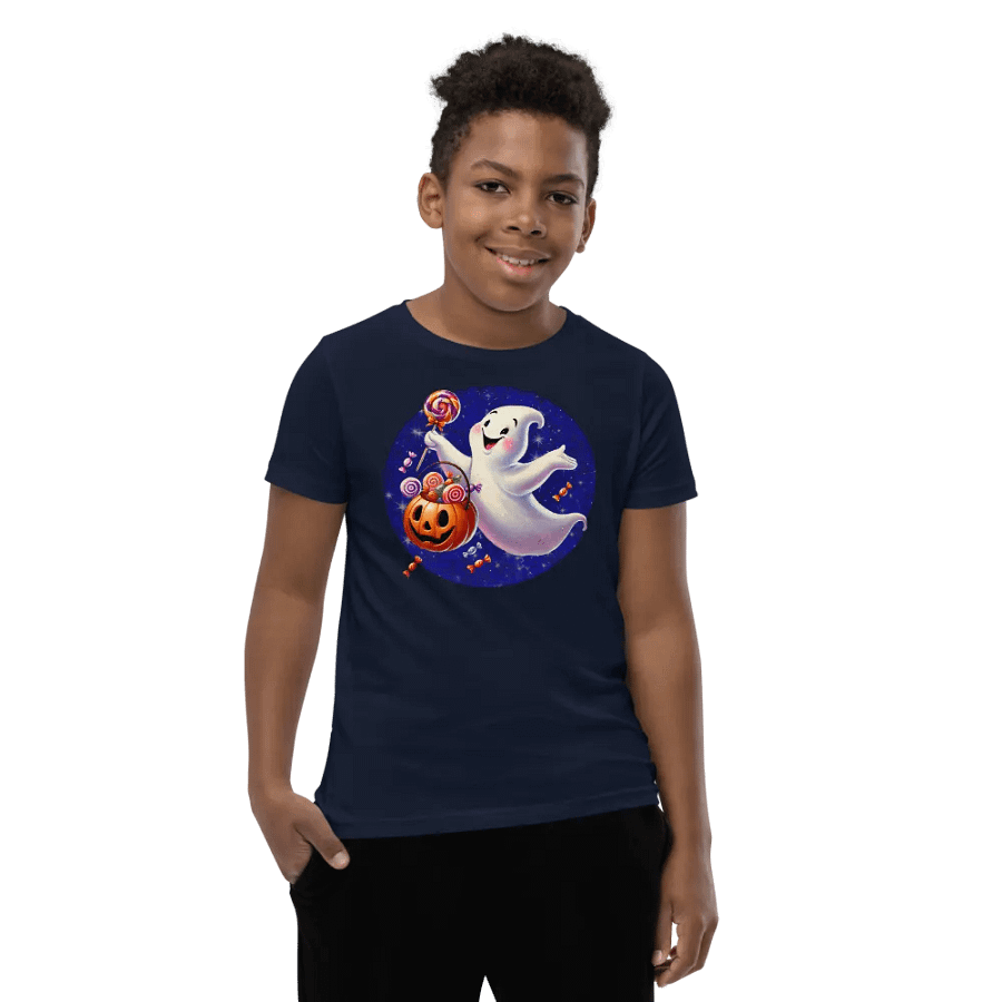 Ghost and Candy Halloween Kids T-Shirt product image (36)
