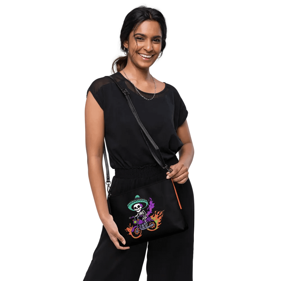 Bone to be Wild Colorful Flip-Sided Faux Leather Crossbody Bag product image (3)