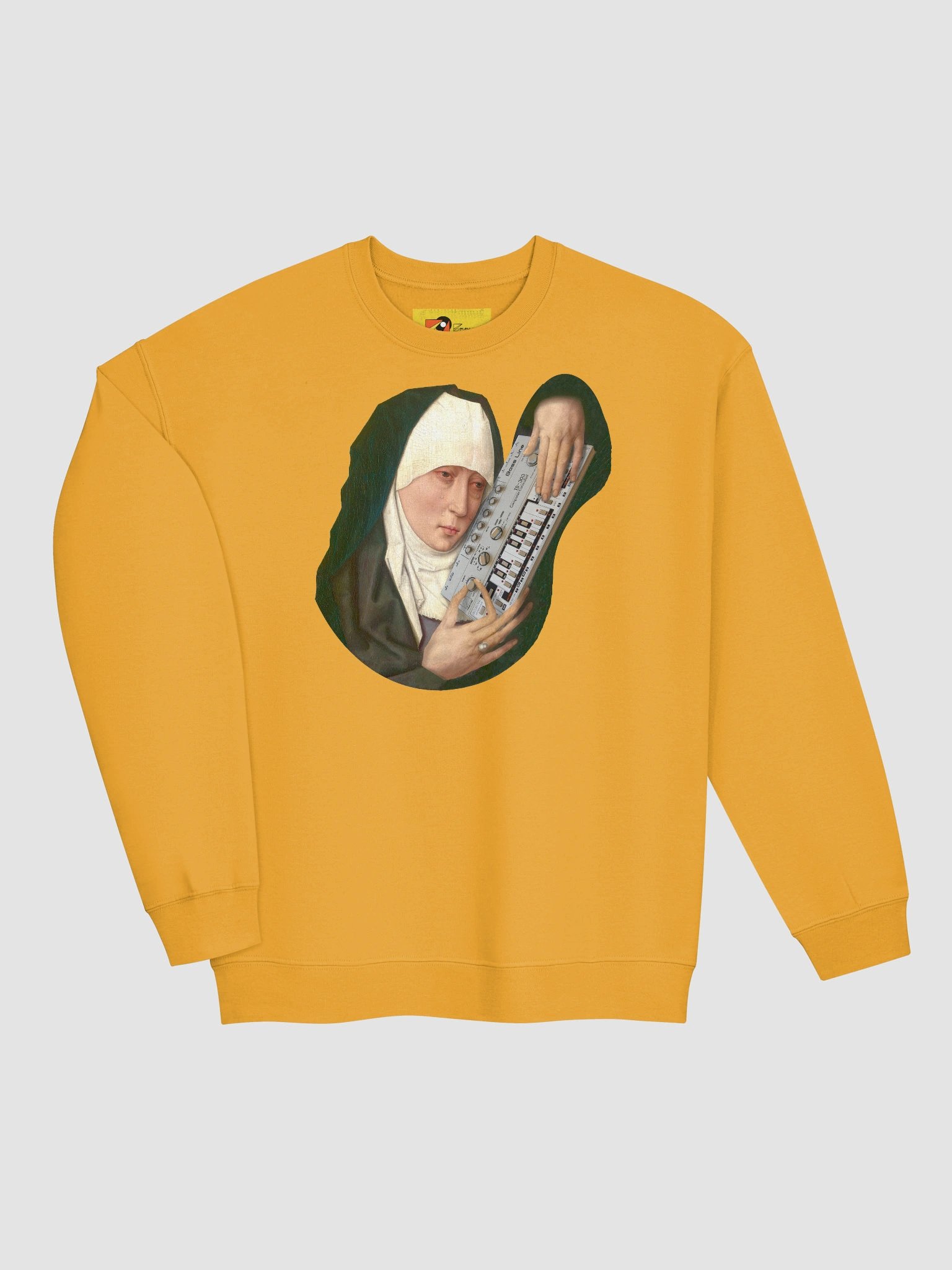 Mater Dolorosa meets Roland TB 303 by Frank Fonik, Techno EDM Classic Crewneck Sweatshirt product image (21)