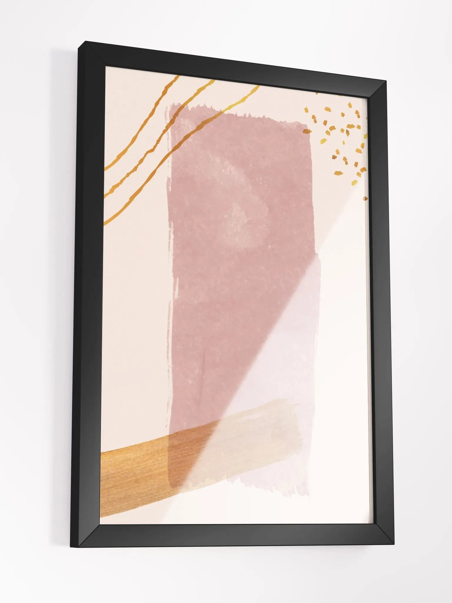 Golden Abstract Pink Framed Poster product image (13)